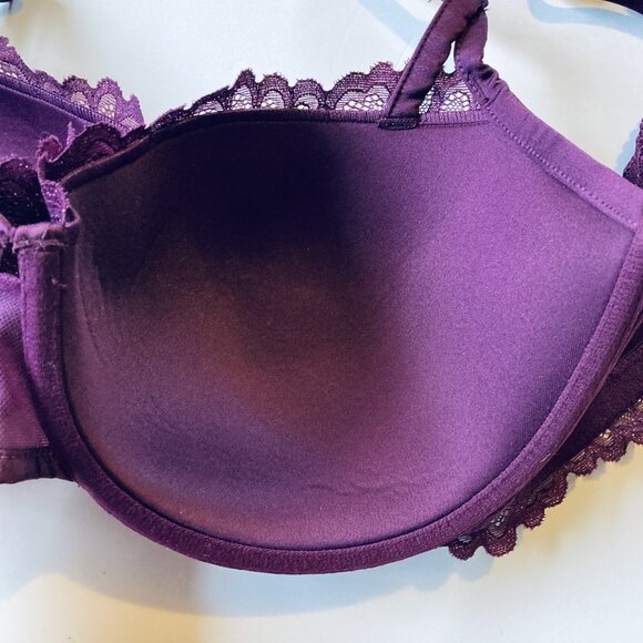 Savage X Fenty Not Sorry Lace Balconette Bra 38DDD, Lightly Padded Purple NEW - Picture 8 of 12